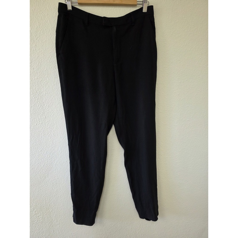 Agnès b. Dress Pants Women 38 Formal Black Solid Straight Minimalist